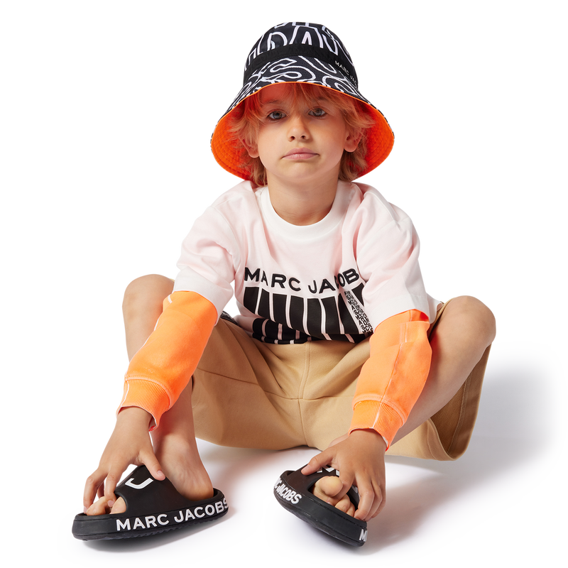 Two-tone cotton T-shirt MARC JACOBS 
                    BOY