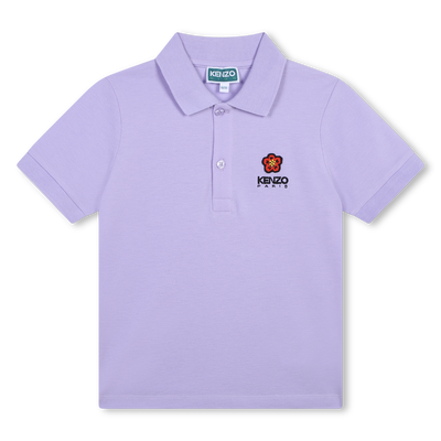 Piqué Knit Polo Shirt KENZO KIDS UNISEX