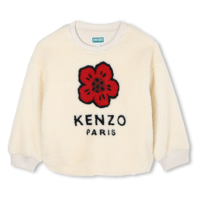 Fluffy fleece sweatshirt KENZO KIDS GIRL