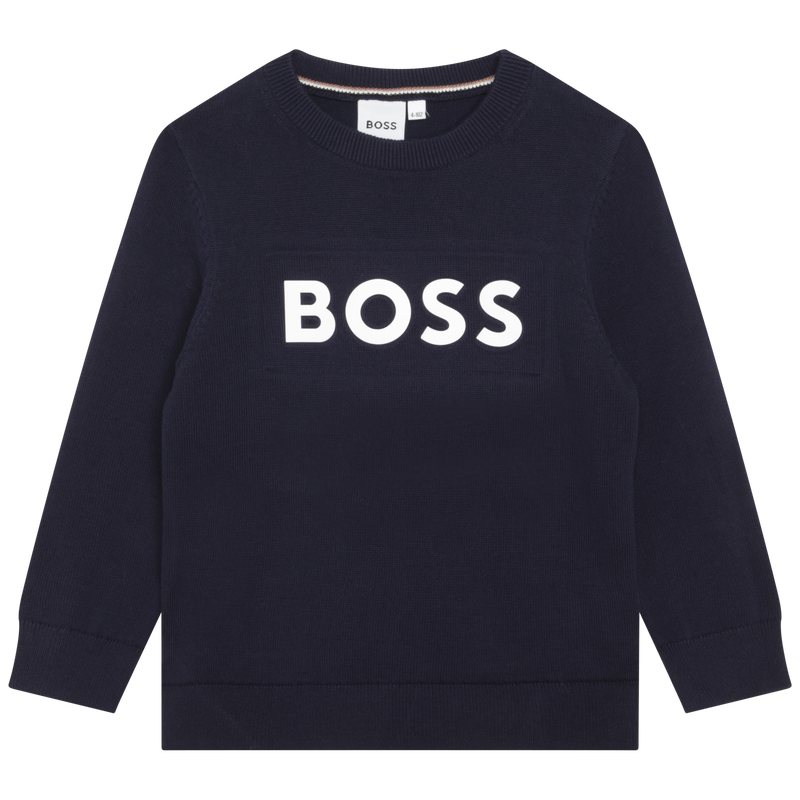 Cotton jumper with logo