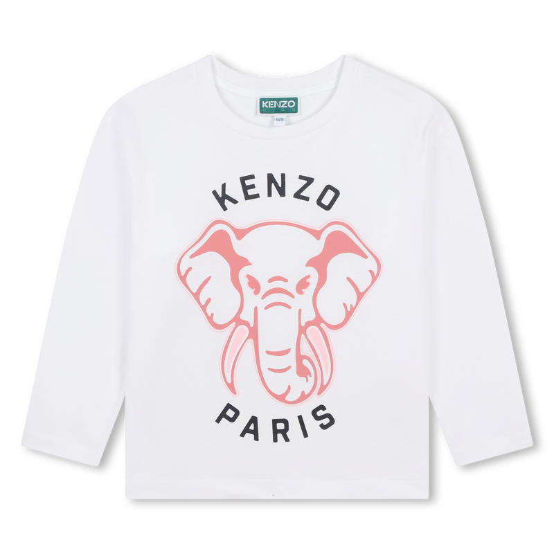 Long-Sleeved Cotton T-Shirt KENZO KIDS 
                    GIRL