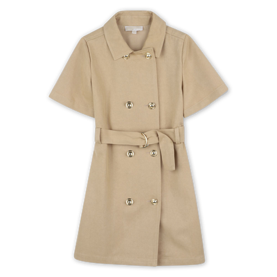 Short-sleeved twill dress MICHAEL KORS GIRL