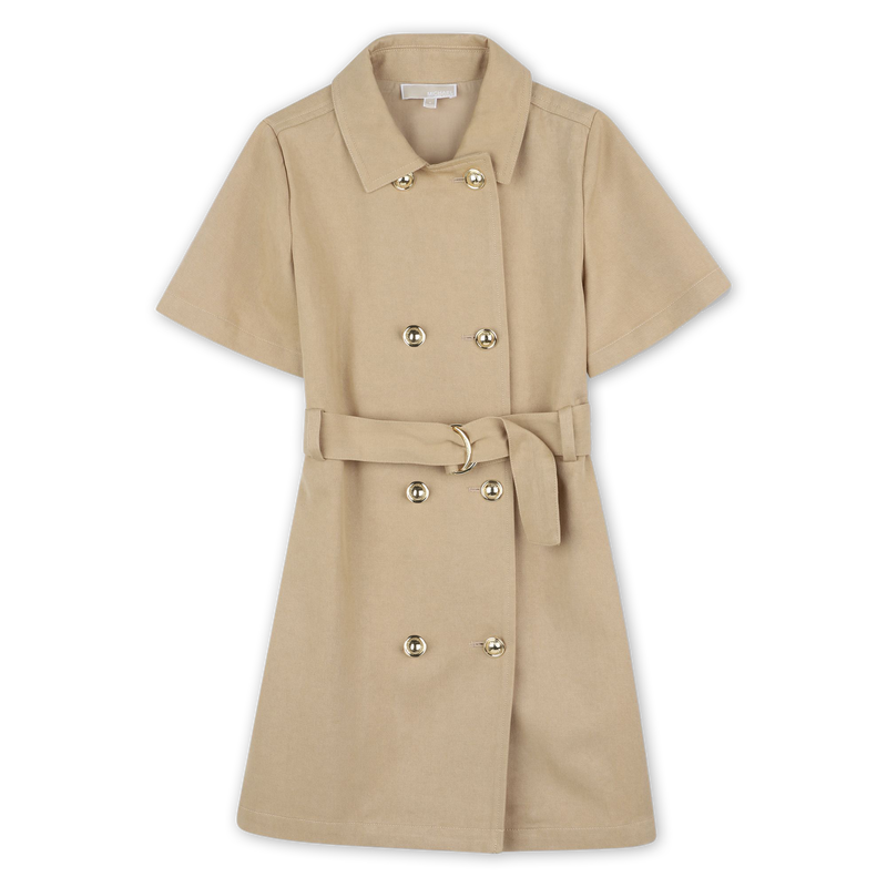 Short-sleeved twill dress MICHAEL KORS 
                    GIRL