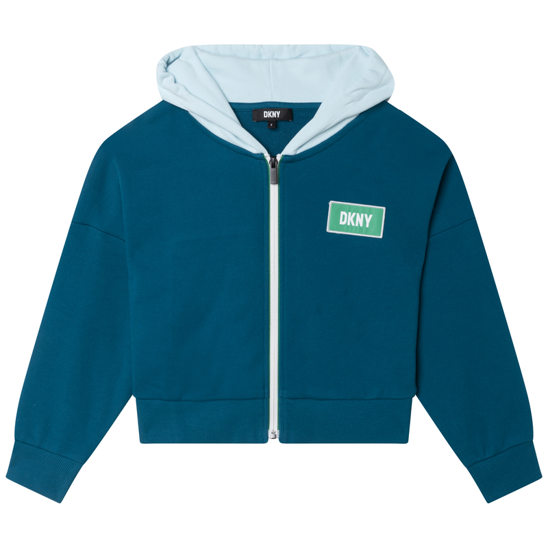 DKNY Hooded jersey cardigan