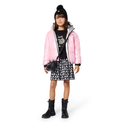 Reversible down jacket KARL LAGERFELD KIDS GIRL