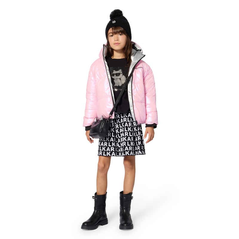 Reversible down jacket KARL LAGERFELD KIDS 
                        GIRL