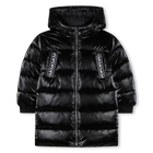 Hooded down jacket, BLACK, hi-res