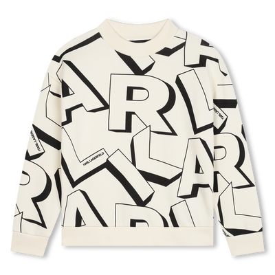KARL LAGERFELD ロンクスリフシャツ KM605135552602 10WHITE KARL LAGERFELD KIDS Printed Jersey Sweatshirt for BOY | Kids