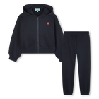 Fleece cardigan and trouser set KENZO KIDS 
                    GIRL