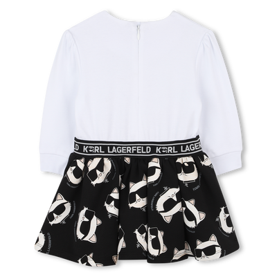 Long sleeve dress KARL LAGERFELD KIDS GIRL