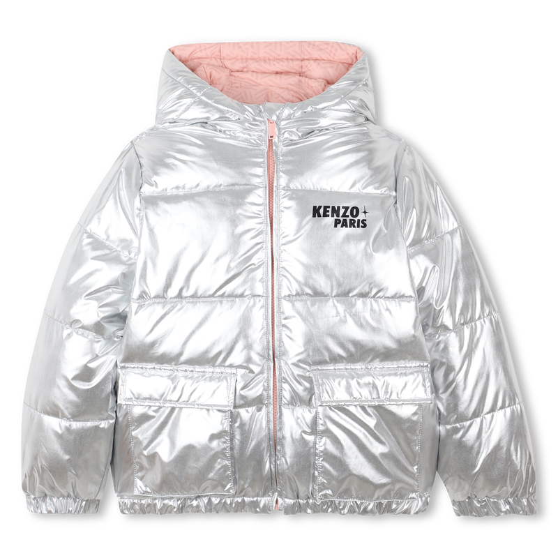 Reversible polyester down jacket KENZO KIDS 
                    GIRL