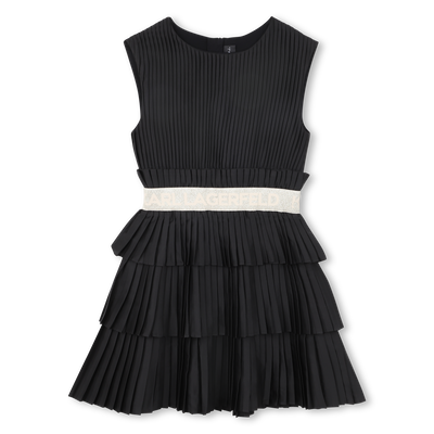 Pleated Short-Sleeved Dress KARL LAGERFELD KIDS GIRL