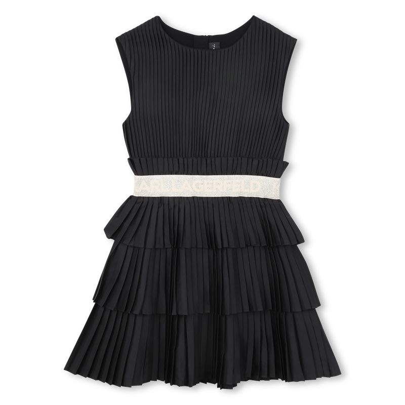 Pleated Short-Sleeved Dress KARL LAGERFELD KIDS 
                        GIRL