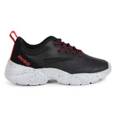Multi-Texture Lace-Up Sneakers HUGO BOY