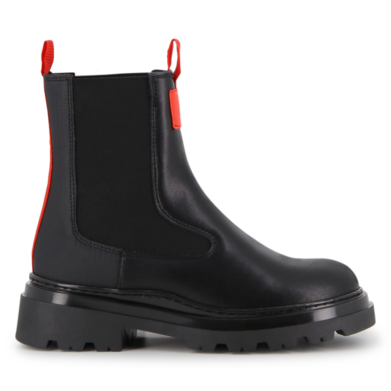 Cowhide leather ankle boots HUGO 
                    GIRL