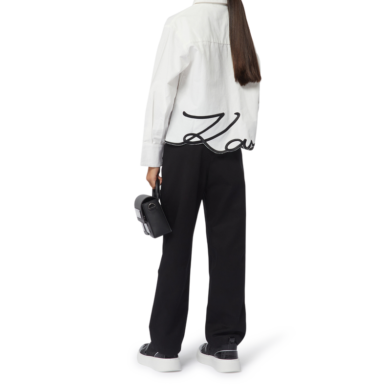 Signature Logo Button-Up KARL LAGERFELD KIDS 
                        GIRL