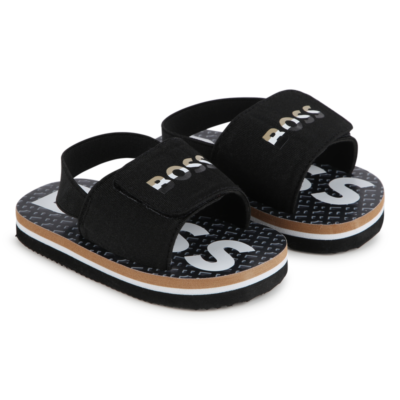 Baby boy sliders with strap on sale