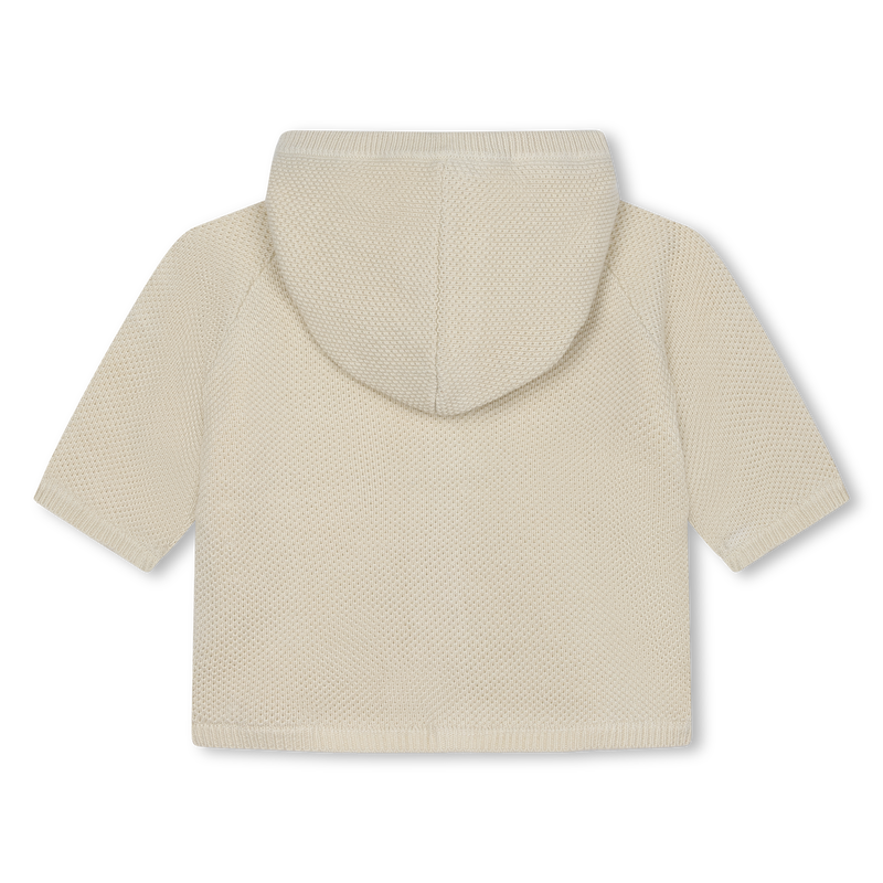 Knitted hooded jacket