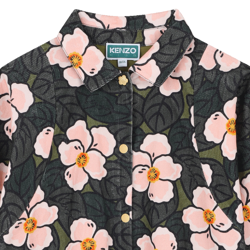 Long puff sleeve dress KENZO KIDS 
                    GIRL