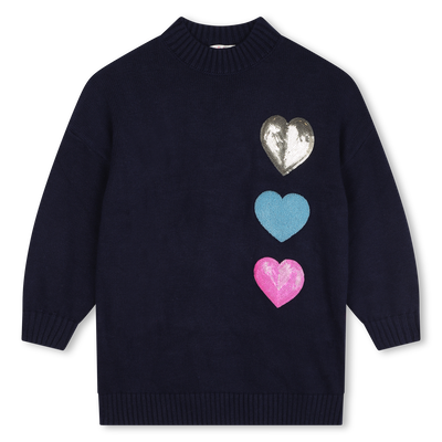 Sequin Heart Sweater Dress BILLIEBLUSH GIRL