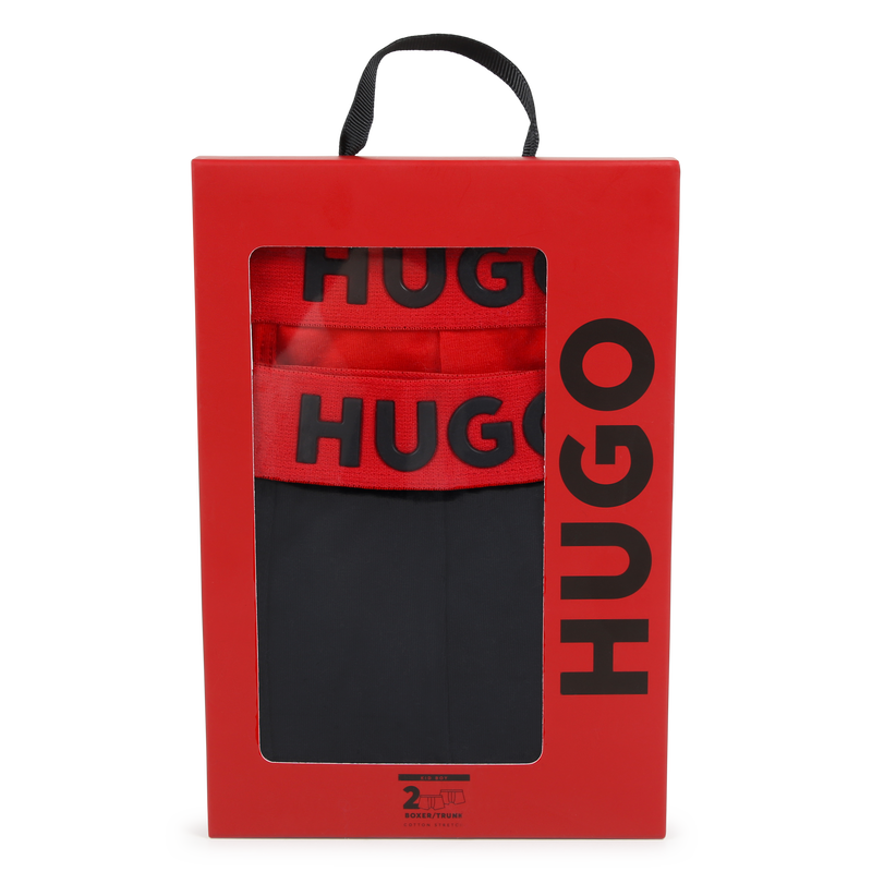 Cotton Boxers (Pack Of 2) HUGO 
                    BOY