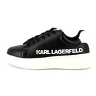 Lace-up leather sneakers, BLACK, hi-res