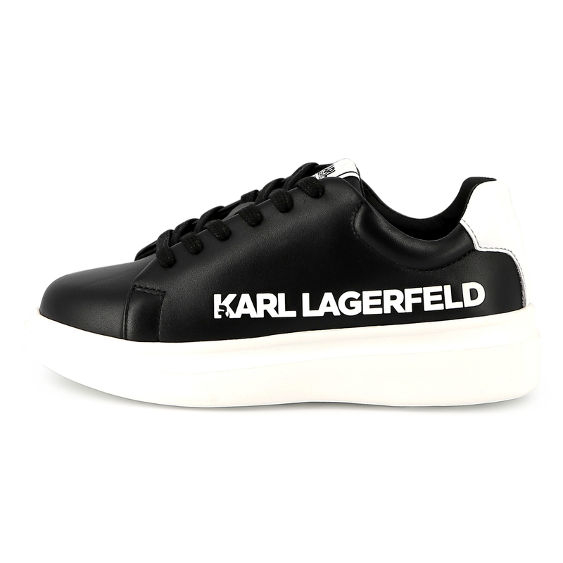 Lace-up leather sneakers KARL LAGERFELD KIDS 
                        UNISEX