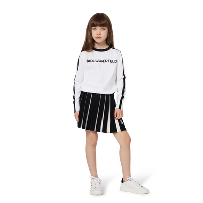 Pleated knit skirt KARL LAGERFELD KIDS GIRL