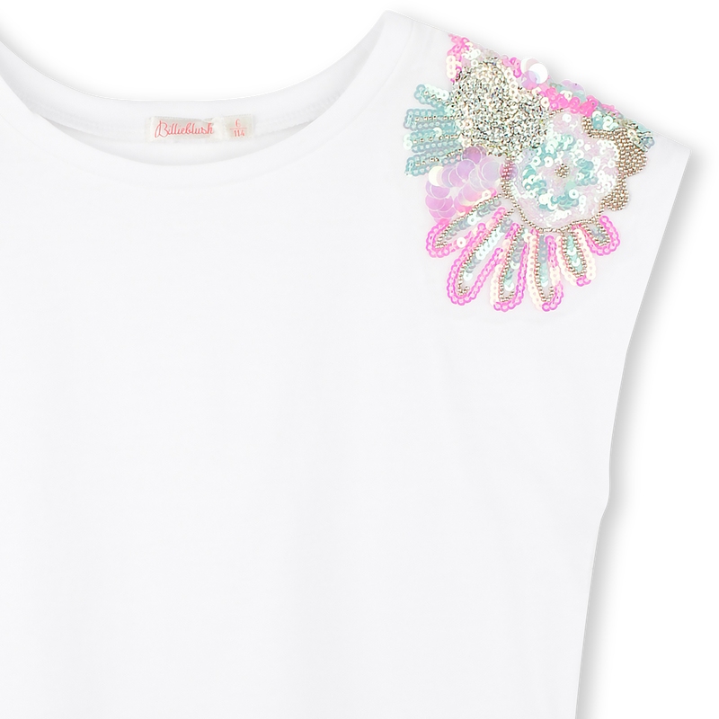T-shirt with shoulder sequins BILLIEBLUSH 
                        GIRL