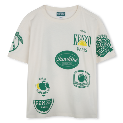 Round-neck cotton T-shirt KENZO KIDS BOY