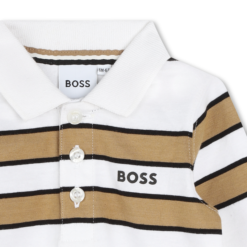 Striped Cotton Polo Shirt BOSS 
                        BOY