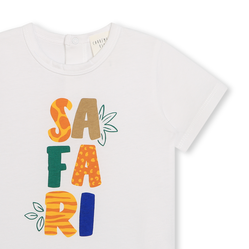 Cotton press-stud T-shirt CARREMENT BEAU 
                    BOY