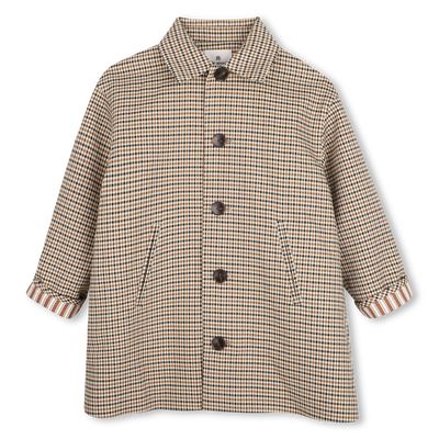 Long checkered coat KIDS AROUND GIRL