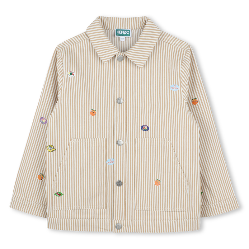 Striped cotton twill jacket KENZO KIDS 
                    UNISEX