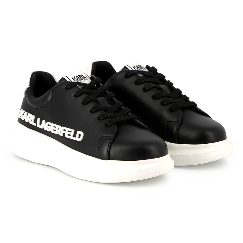 Lace-up leather sneakers KARL LAGERFELD KIDS 
                        UNISEX