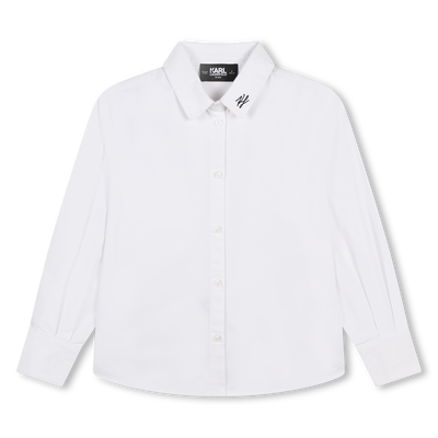 Signature Logo Button-Up KARL LAGERFELD KIDS GIRL