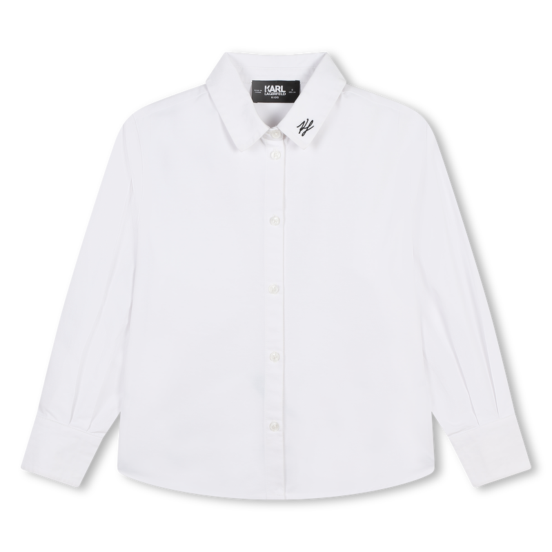 Signature Logo Button-Up KARL LAGERFELD KIDS 
                        GIRL