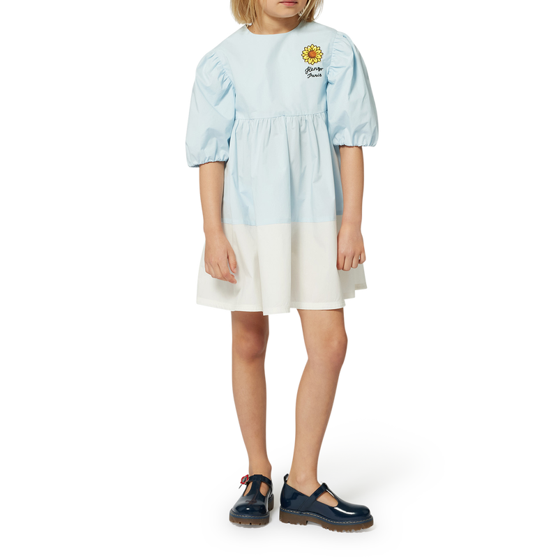Two-color flared dress KENZO KIDS 
                        GIRL