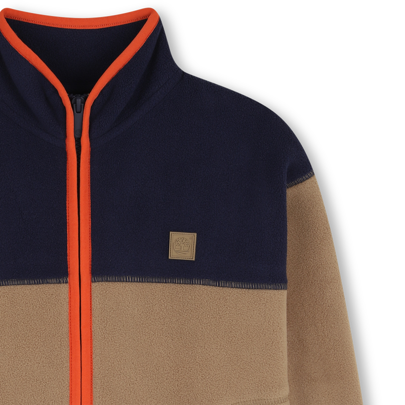 Two-tone fleece cardigan TIMBERLAND 
                        BOY