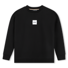 Fleece Sweatshirt, BLACK, hi-res