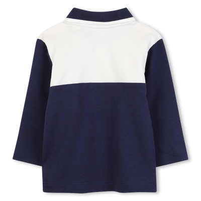 Two-tone cotton polo shirt with ribbed edge TIMBERLAND BOY