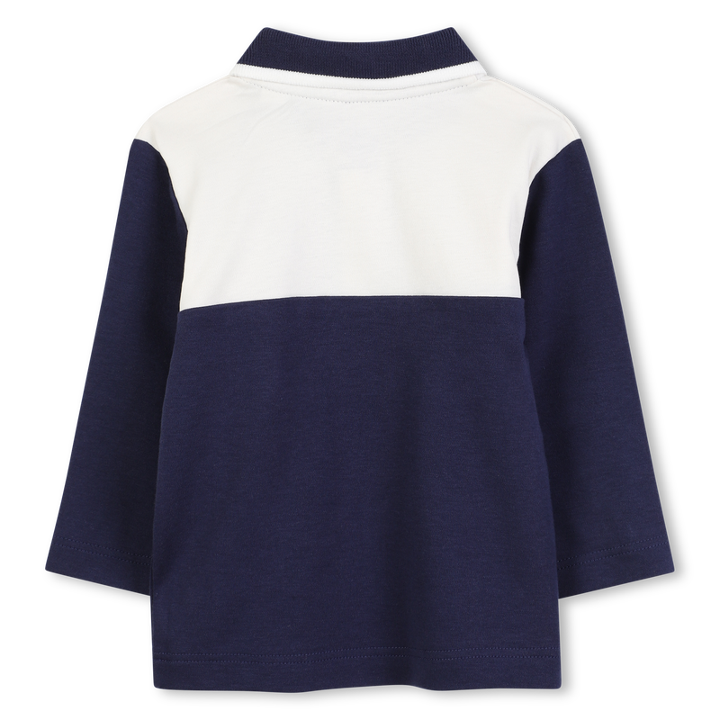 Two-tone cotton polo shirt with ribbed edge TIMBERLAND 
                    BOY