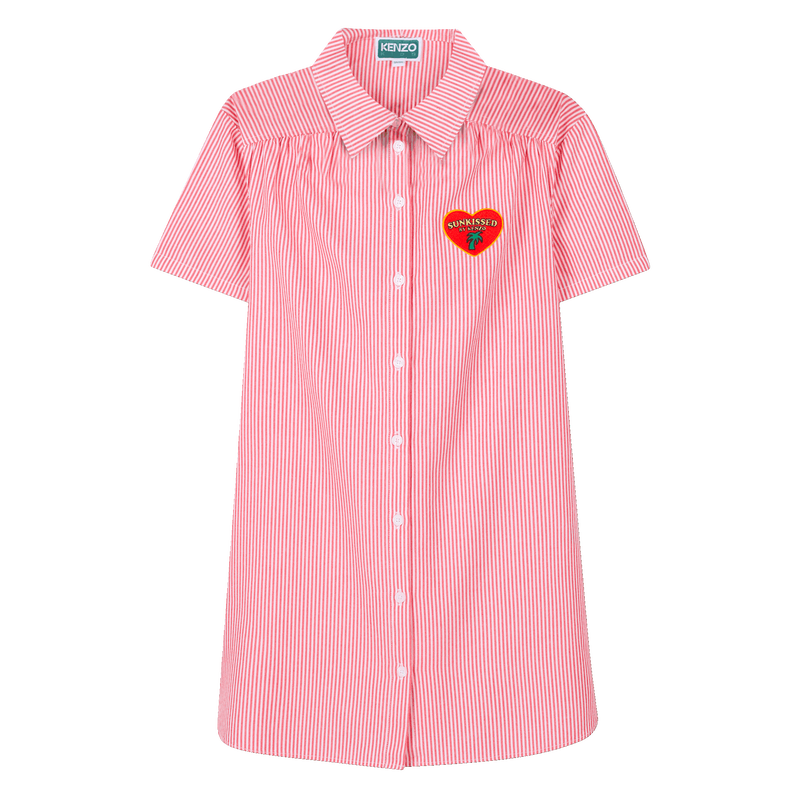 Striped cotton shirt-dress KENZO KIDS 
                        GIRL