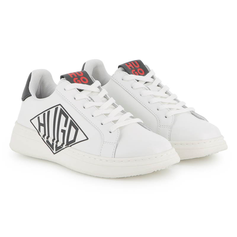 Lace-up leather trainers HUGO 
                    BOY