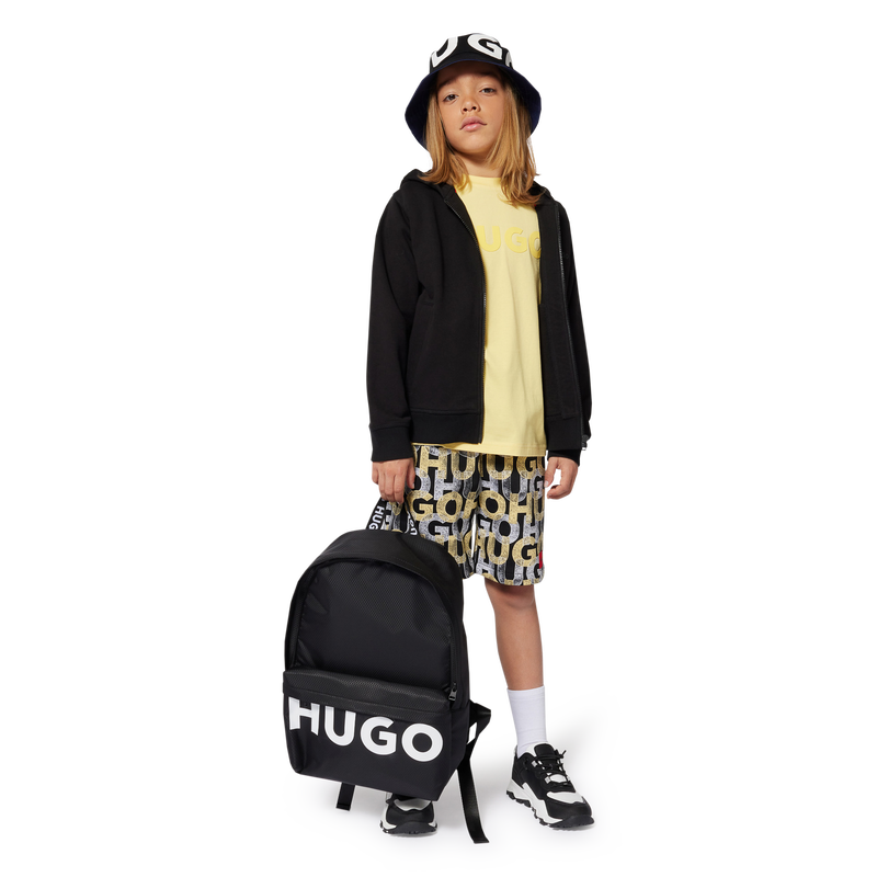 Bi-material lace-up sneakers HUGO 
                    BOY