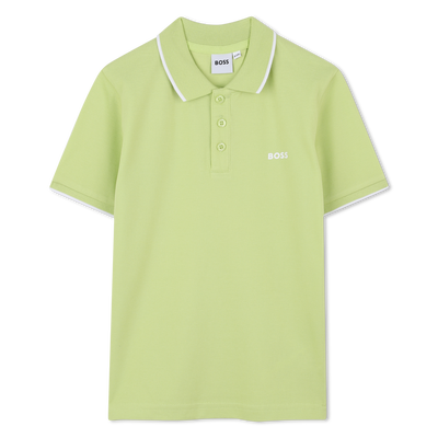 Plain cotton piqu&eacute; polo shirt BOSS BOY