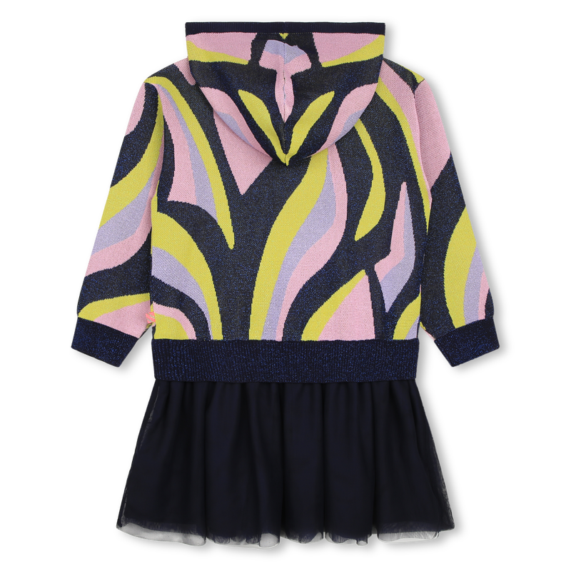 Dual-material hoodie dress BILLIEBLUSH 
                    GIRL