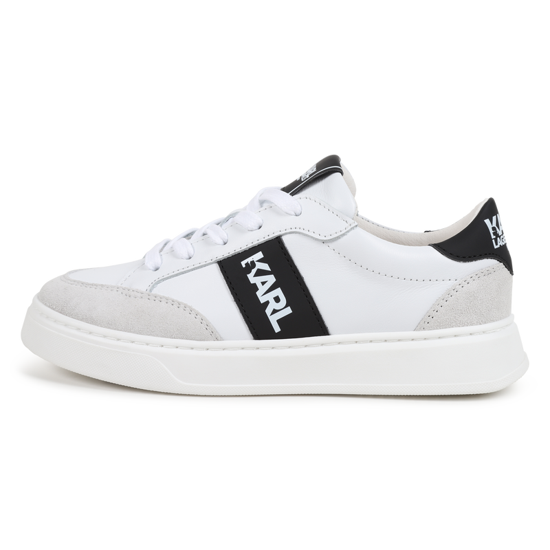 Low-Top Leather Sneakers KARL LAGERFELD KIDS 
                    BOY