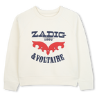Printed sweatshirt, OFF WHITE, hi-res