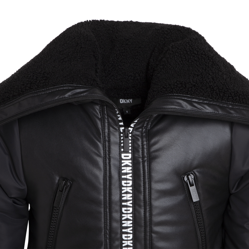 Dkny black outlet leather jacket